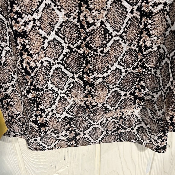 Alison Andrews Snakeskin Yellow Stripe Sleeveless Blouse XL - Picture 4 of 12